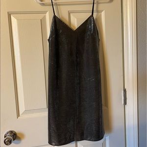 Metallic slip dress